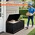 Acurax 78 Gallon Deck Box Outdoor Indoor Waterproof Storage Box for Patio Furniture, Pool Accessories, Garden Tools, and Cushion Storage, Black