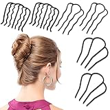 6 Piece Hair Side Combs Metal Hair Fork Clip Teeth Hair Pin Stick for Updo Bun, U Shape Hair Combs f