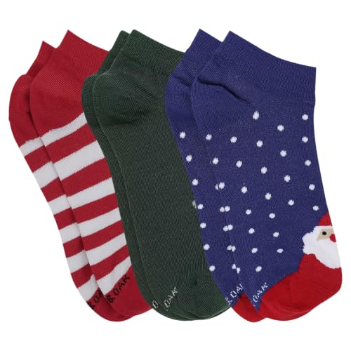Image of Mint & Oak Low Cut Ankle Women Socks, Christmas Gift Quirky Socks For Friends, Cute Funky Socks, Christmas Secret Santa Gifts For Women