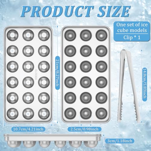 Molde para bolas de hielo redondas de acero inoxidable miniatura 5