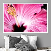 Framed Canvas Wall Art Blooming Closeup Botanical Chic Closeup Expressive Multicolor Photography Realism Ultra - 16x24 inches