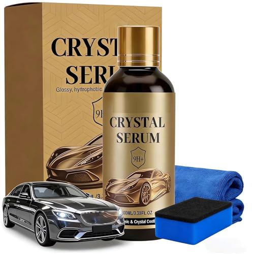 Ptz Crystal Serum Graphene 9h Ceramic Coating for Cars Interior Exterior Headlights Glass Nano Quick Cristal Serum Ultra Car Shine Sealant Auto Plastic Parts Hydrophobic Coating Pro Spray Wax (1PCS)