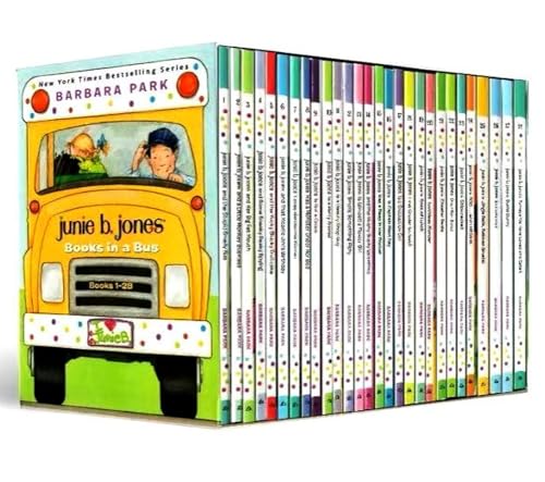 A Library of Junie B. Jones 1-28 Paperback Boxed Set Junie B Jones 28 Complete Collection Series with Box Early Childhood Education Materials