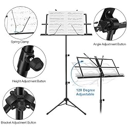 Neuma Pupitre de partition/Pupitre portable pliable super robuste avec trépied réglable en hauteur Base en métal, léger… - Les Beatles, Paul McCartney, John Lennon, RIngo Starr, George Harrison Neuma Pupitre de partition/Pupitre portable pliable super robuste avec trépied réglable en hauteur Base en métal, léger… – Image 5
