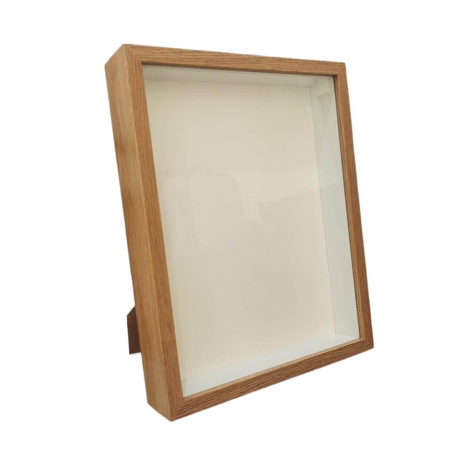 Photo Frames DIY 3D Wooden Photo Frame Depth 3cm For Displaying Three-Dimensional Works Wood Picture Decor(Wood Color Frame,15X20cm 8inch)