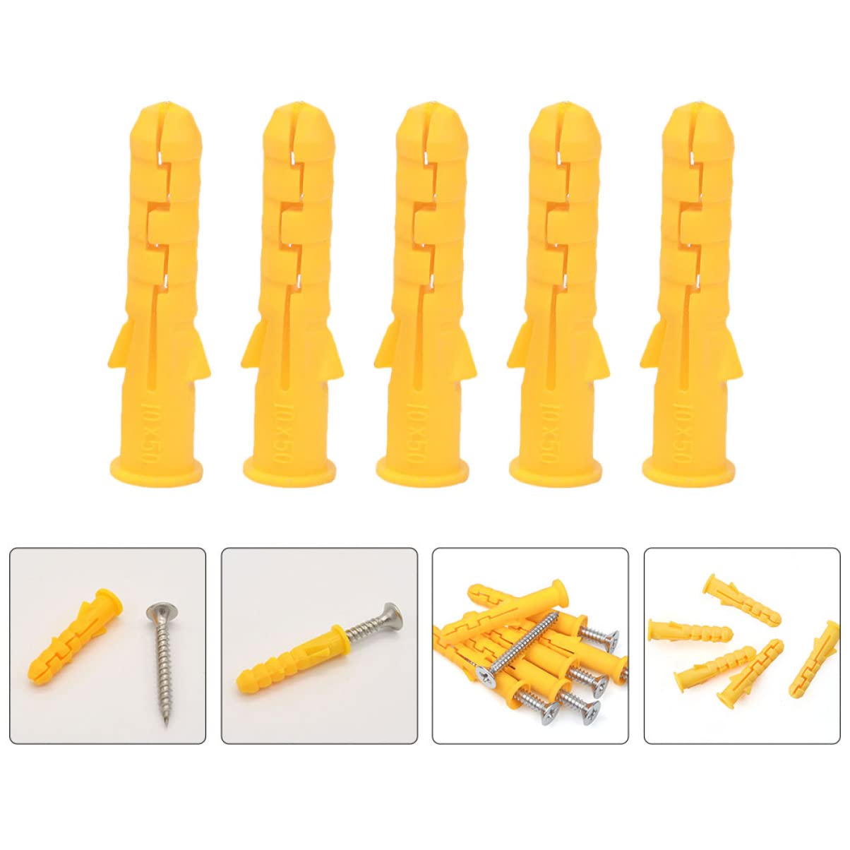 Dadi e bulloni, set di dadi e bulloni, tubo di espansione da 200 pezzi Tasselli for viti in plastica Kit di riparazione for cartongesso Kit bulloni di ancoraggio in plastica Viti
