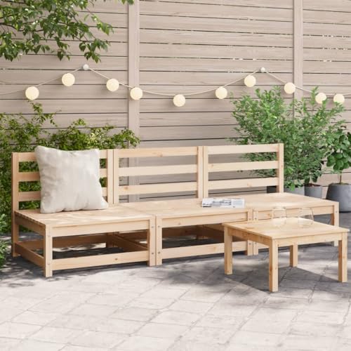 Myheimly Gartensofas ohne Armlehnen 3 STK. 70x70x67 cm Massivholz Kiefer