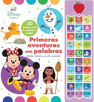 Hardcover PRIMERAS AVENTURAS CON PALABRAS. DISNEY BABY. 30 BOTONES CON VOZ Y SONIDOS: 30 BOTONES CON VOZ Y SONIDO [Spanish] Book