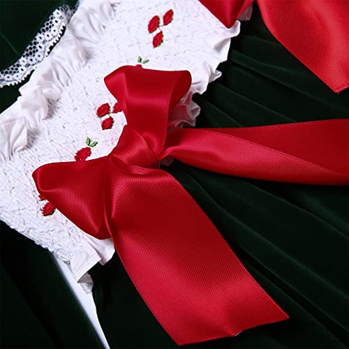 Pettigirl Girl Elegant Christmas Winter Smocked Green Clothing Size 2 3 4 5 6 8 10 12 14 Years Toddler Fancy Smock Dress4