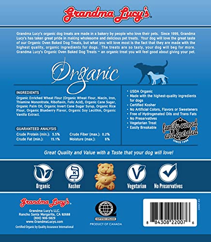 Grandma Lucy's Organic Oven Baked Dog Treats - Blueberry, 14 Oz #TOP1