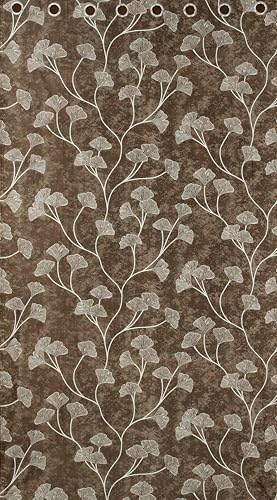 Image of Exporthub Glossy Shine 3D Floral Digital Printed Brown Colour Window Curtains 6 feet Long Set of 2 Pc, for Living Room and Bedroom (EHSPR069 64)