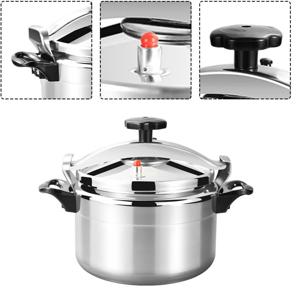 ABOOFAN Aluminum Pressure Cooker, 11L Pressure Canner Release Valve Aluminum Canning Pot Cooker Pot Stove Top
