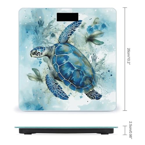 Báscula Digital de Baño Azul Sea Turtle de Alta Precisión miniatura 2