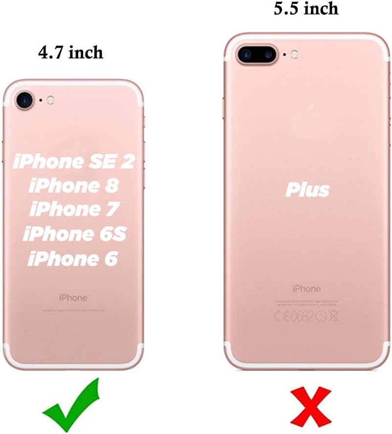 uCOLOR Gradient Mint Marble Case Compatible with iPhone 6S/6/8/7/SE 2nd/SE 3 (2022) 4.7" Cute Protective Case Matt Slim Soft TPU Silicon Shockproof Cover