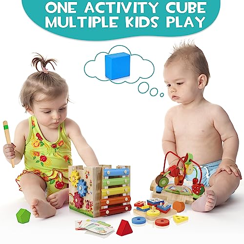 Hellowood WT18 Wooden Activity Cube thumb #5