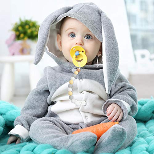 image for R HORSE 5 Pcs Silicone Pacifier Clip for Babies 9.8'' Infant Pacifier 