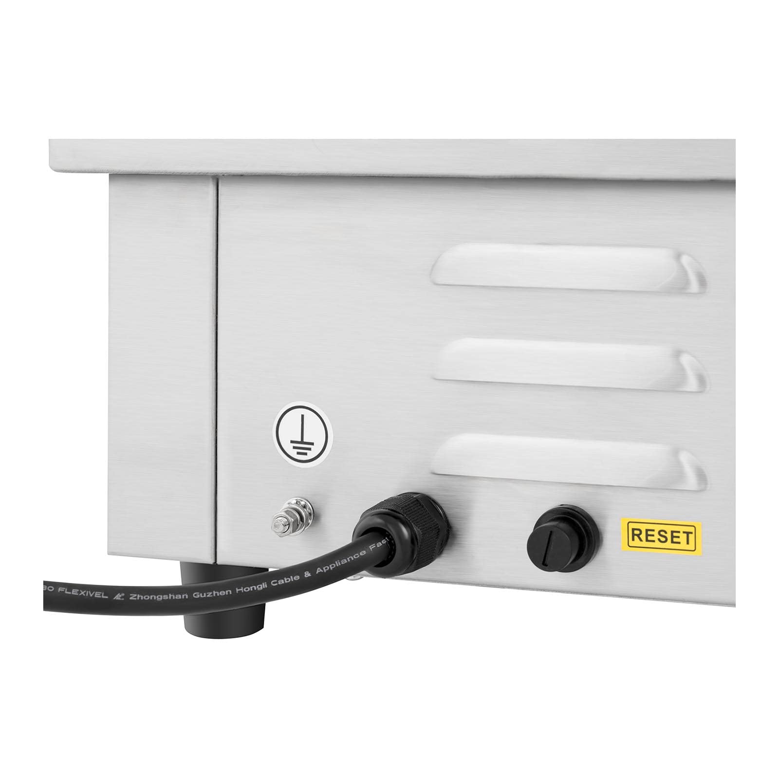Royal Catering Plancha Électrique 2 Feux 73 x 40 cm, 2 x 2 200 W, 730 x 400 mm, Lisse Professionnelle en INOX pour Restaurant De Table Double Commerciale pour barbecue, snack-bar, Extérieur