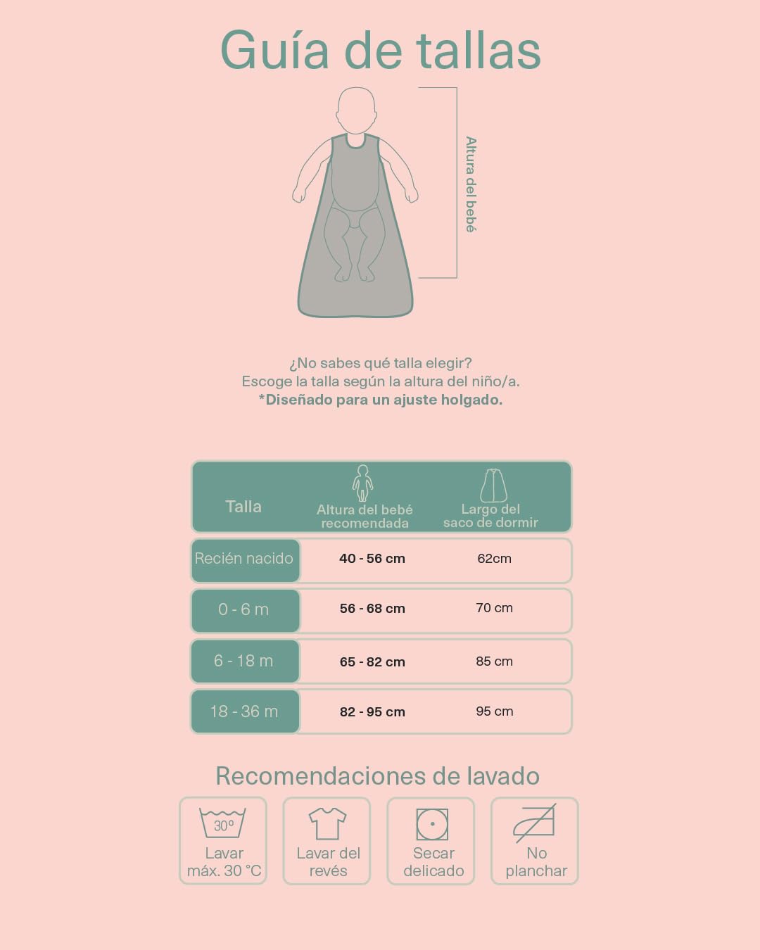 molis&co - Saco de Dormir para bebé 2.5 TOG - 85 cm (6-18 Meses) - Ideal para Invierno - 100% algodón (Oeko-Tex 100) - Acolchado, Suave y Cálido - Green Garden