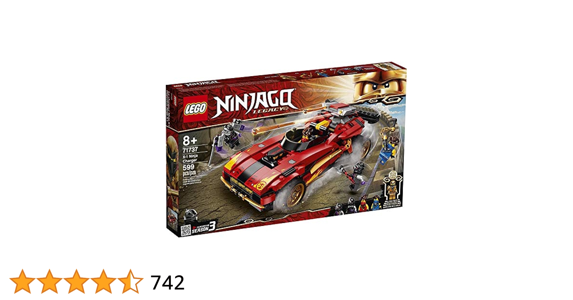 LEGO NINJAGO Legacy X-1 Ninja Charger 71737 Ninja Toy