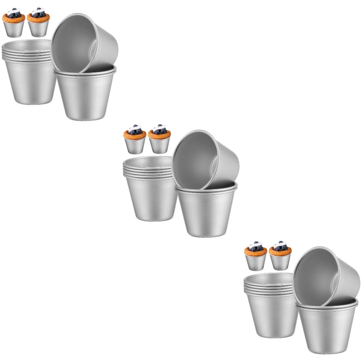DECHOUS 24pièces Moules à Pudding Moules à Muffins Antiadhésifs Pour Puddings Et Gâteaux Ustensiles De Cuisine Et Pour Boulangerie