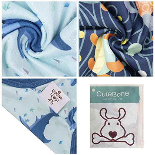 Image of CuteBone Dog Shirts 2-Pack Soft Pet Clothes Breathable Summer Vest for Small Puppy and Stretchy Cat Apparel
