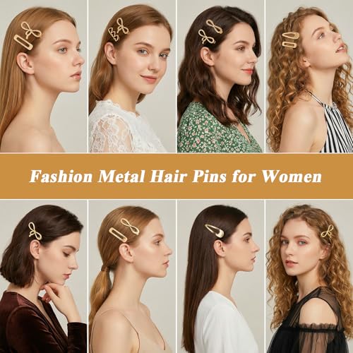 Clip de cabello dorado pequeño pack 8 piezas miniatura 5