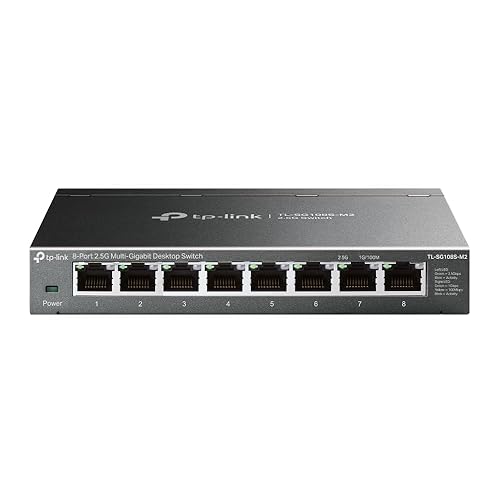 TP-Link TL-SG108S-M2 | 8-Port Multi-Gigabit 2.5G Ethernet Switch | Unmanaged Network Switch | Ethernet Splitter | Plug & Play | Desktop/Wall Mount | Silent Operation - 8 Port | 2.5G