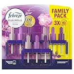 Febreze 3Volution Air Freshener Plug-In Refill Exotic Bloom 3x20ML, 3 Alternating Scents To Fight Odours