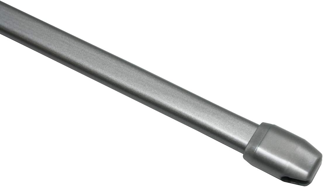 Gardinia Curtain Rod, Metal/Plastic, Silver-Matt Colour, 60-100 cm, 1233