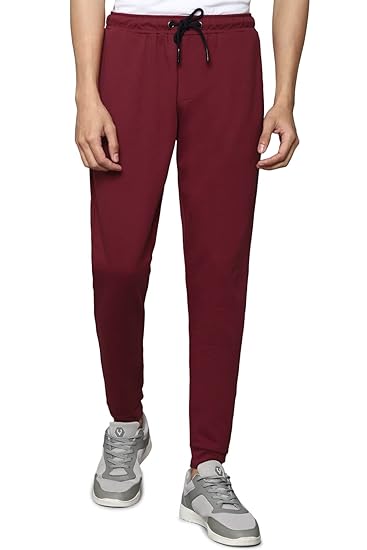 Men's Regular Fit Lounge Jogger (ASLJCURGFJ66137_Maroon_XL)