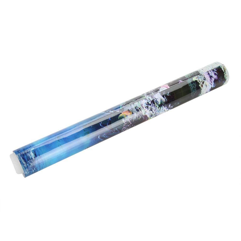 Decorazione adesiva per acquario, in PVC, per sfondo subacqueo, corallo, carta adesiva (76 x 46 cm)