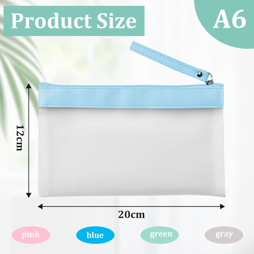 YBCCBY 4 Pcs Money Bags with Zipper, Money Pouches for Cash Clear Cash Envelopes, Multi-Purpose Check Wallet - Image 2