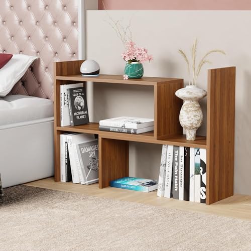 Image of Furniture Cafe Modern Wooden Bookshelf - Multi-Tier Bedside Storage Rack & Organizer for Books, Decor & Essentials