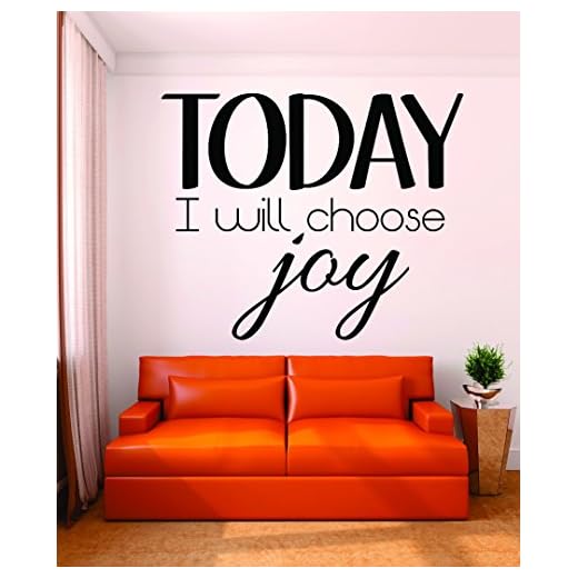 Design with Vinyl RAD 620 2 Today I Will Choose Joy - Vinilo adhesivo para pared, diseño con cita en inglés