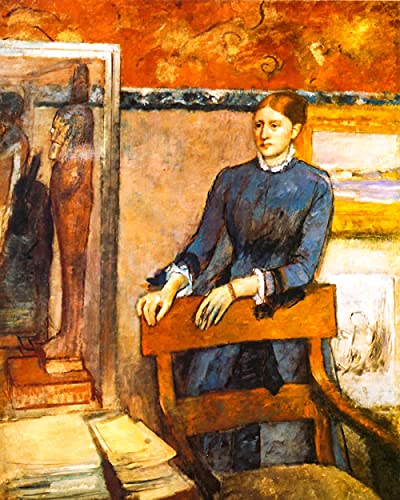 Diamant Peinture Kit Complet Pour Adultes Enfants Point De Croix Peintures De Renommée Mondiale Diamond Painting 5D DIY Décoration Murale Artisanat Edgar Degas Hélène Rouart Dans L'Étude 30x40 CM