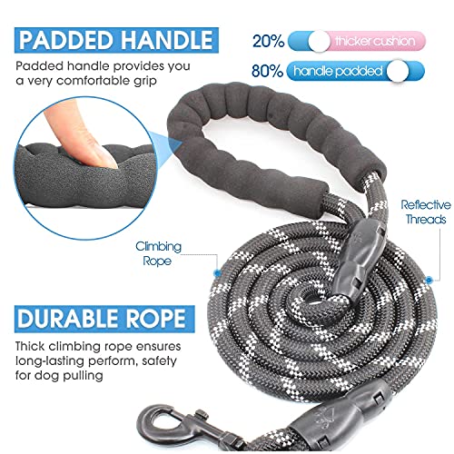 BAAPET 2/4/5/6 FT Dog Leash with Comfortable Padded Handle and Highly Reflective Threads for Small Medium and Large Dogs… - Image 3