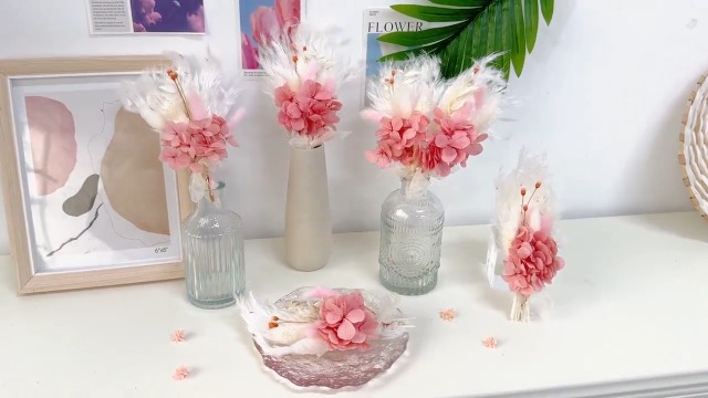 6 mini ramos de flores secas boho para decoración miniatura 7
