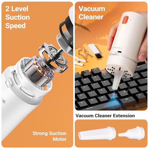 Image of ZEBRONICS CK500 21-in-1 Multipurpose Cleaner kit, Vacuum Cleaner, for Smartphones, Tablets, Cameras, Laptops, Keyboards, Earphones, Refillable Spray Bottle, Type-C Charging (Black)