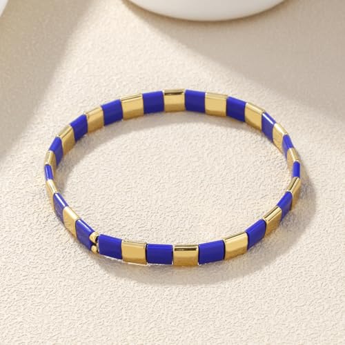 Image of KELITCH Women Tila Beads Stretch Bracelets Handmade Women Charm Strand Beaded Bracelets Summer Jewelry