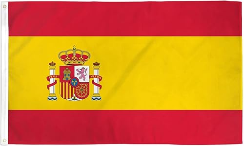 Bandera nacional española de España duradera de 3 x 5 pies (3 x 5 pies, duradera)
