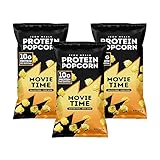 ICON Meals Protein Popcorn, Savory Popcorn Snack, 10g Protein, Great Tasting, Crunchy, Air-Popped (3 Pack, Movie Time)
