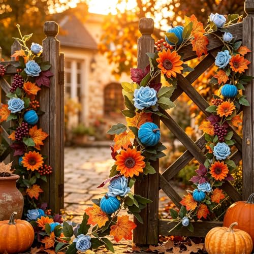 70.8 Inches Velvet Simulated Fabric Material Fall Decorations for Home - image 3