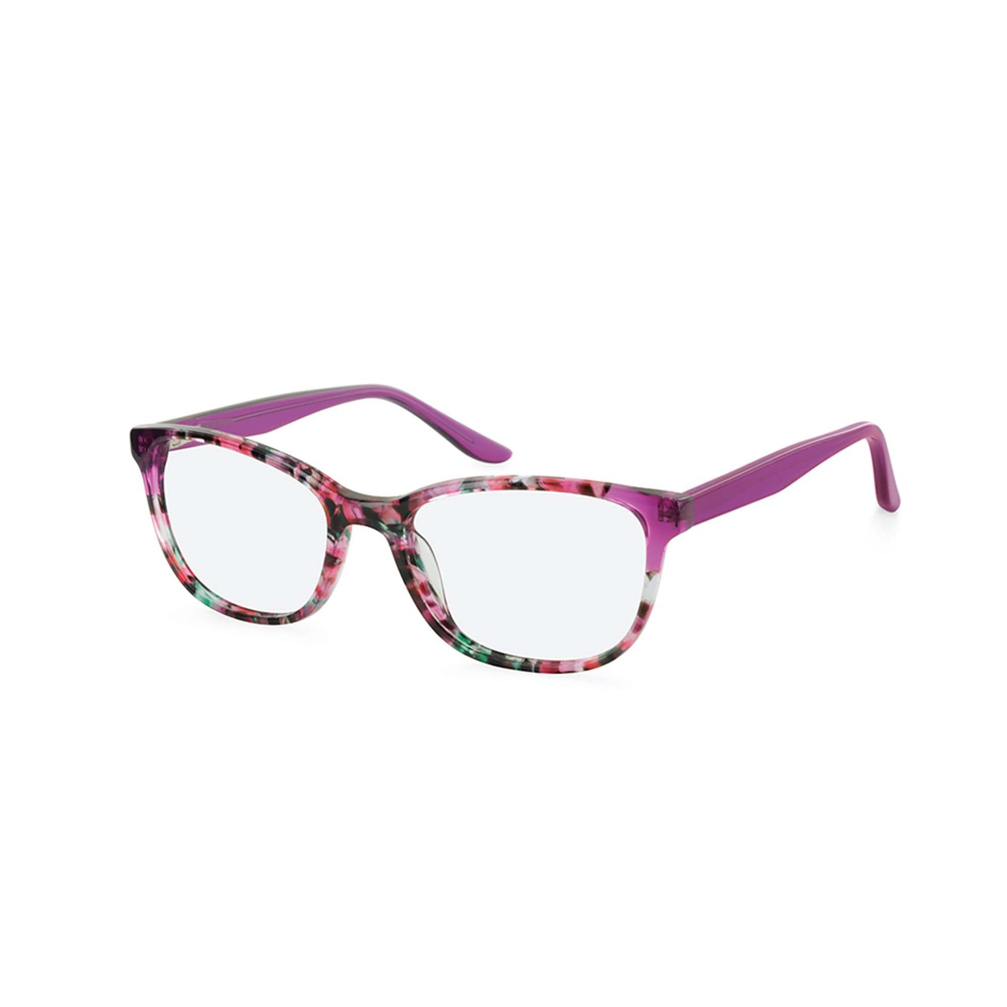 Episode Brille mit Sehstärke für Damen optional mit Sonnenbrillentönung oder Blaulichtfilter, Katzenauge, gefertigt aus Acetat (inklusive Brillenetui)
