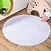 Tapis Doux QUANHAO, Tapis de Salon, Tapis de Chambre, Coussin de Tapis Moelleux, Chambre d'enfants, Grand Tapis de Sol en Peluche, pour la décoration de la Maison (Blanc, 100x100cm)