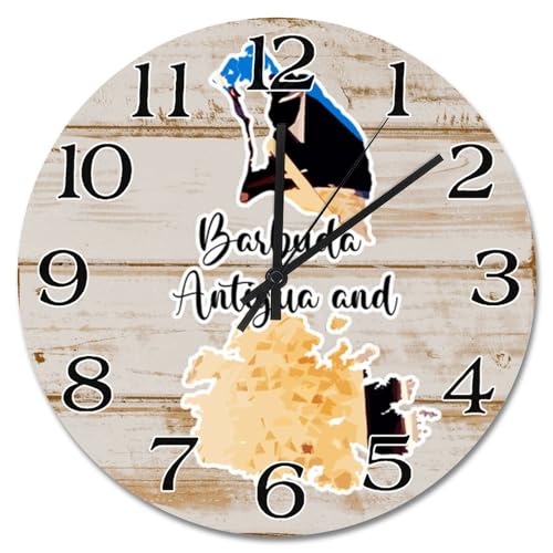 Horloge murale en bois Barbuda de 38 cm, objet de decoration moderne aux finitions soignees