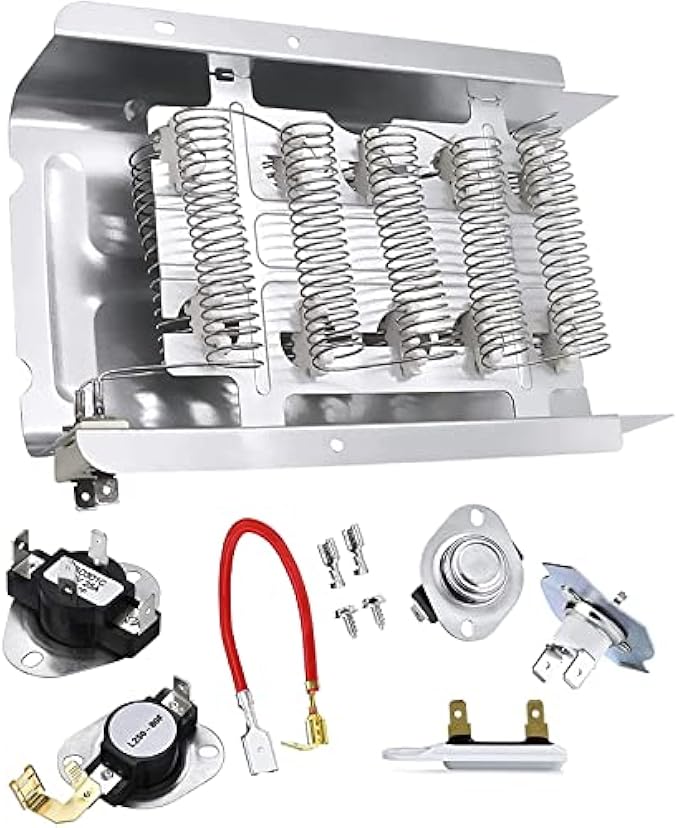 279838 Dryer Heating Element for Whirlpool Cabrio Maytag Kenmore Roper Amana Dryer Heating Element Parts Thermostat Thermal Fuse Kit Replaces 3403585, AP309425, PS334313 - by APPLIANCEMATES
