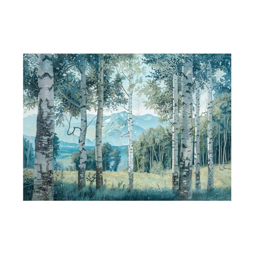 Peinture de paysage pour salon et chambre : grande toile décorative 80x120cm signée GFDJKHT