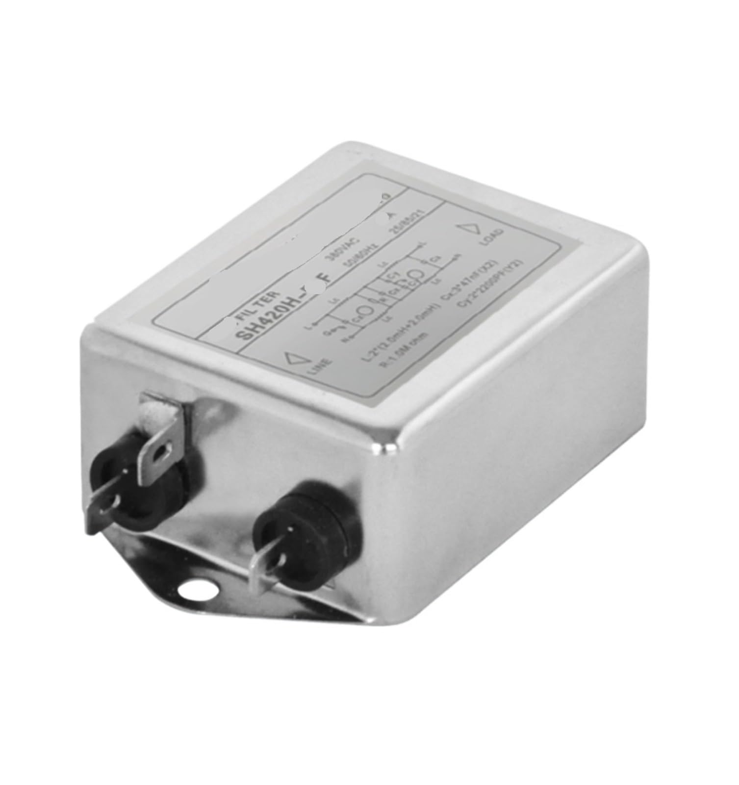 Filtro de alimentación 380V CA SH420H-5A que soluciona reinicios de maquinaria por ruido eléctrico