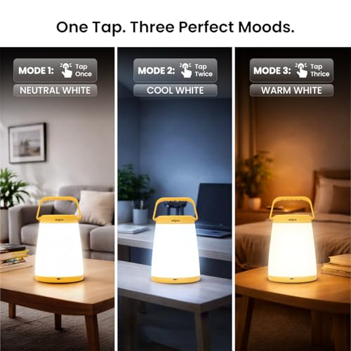 Image of Wipro Azure Select LED Rechargeable Lantern | 3-in-1 Lighting with 360 Degree Distribution|Type-C Charging| Long Press Dimmable | 1800mAh Fast Charging Battery |Overcharge & Deep Discharge Protection