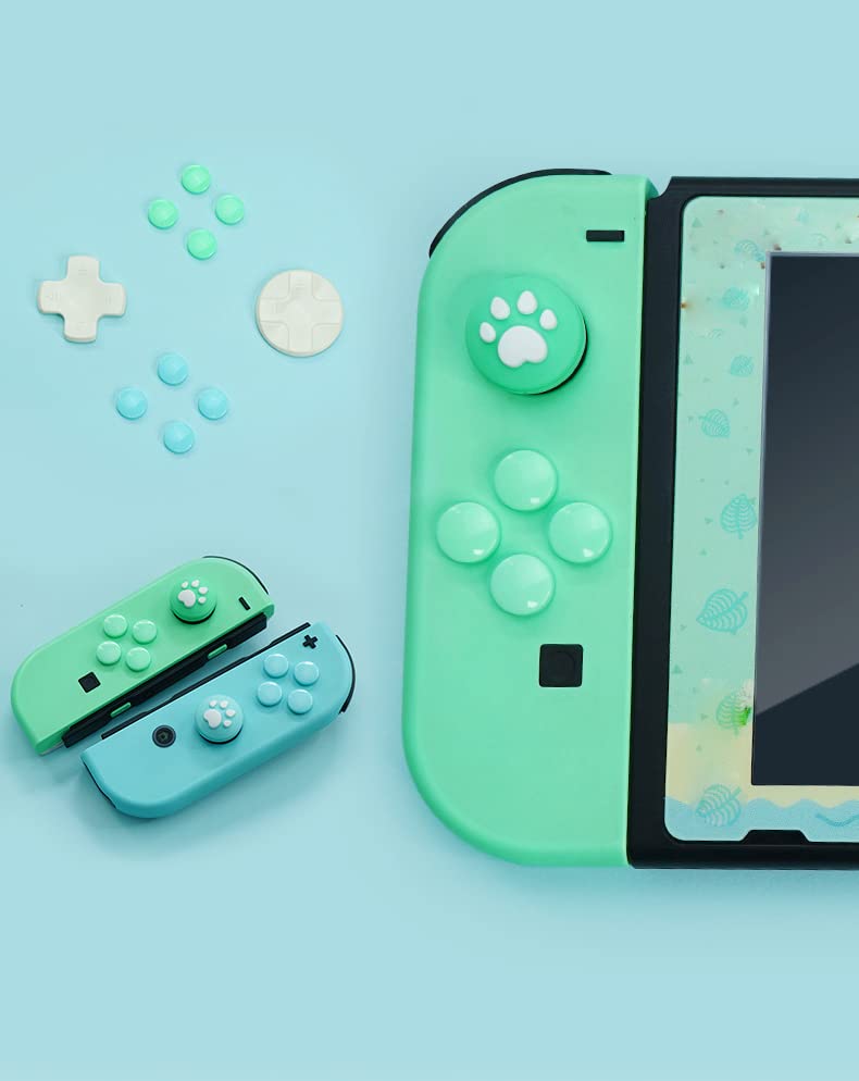 Silicone D-pad Button ABXY Key Sticker Skin Thumb Stick Grip Caps Cover Voor Ns2 Controller Beschermende Sticker Volg De Zwarte